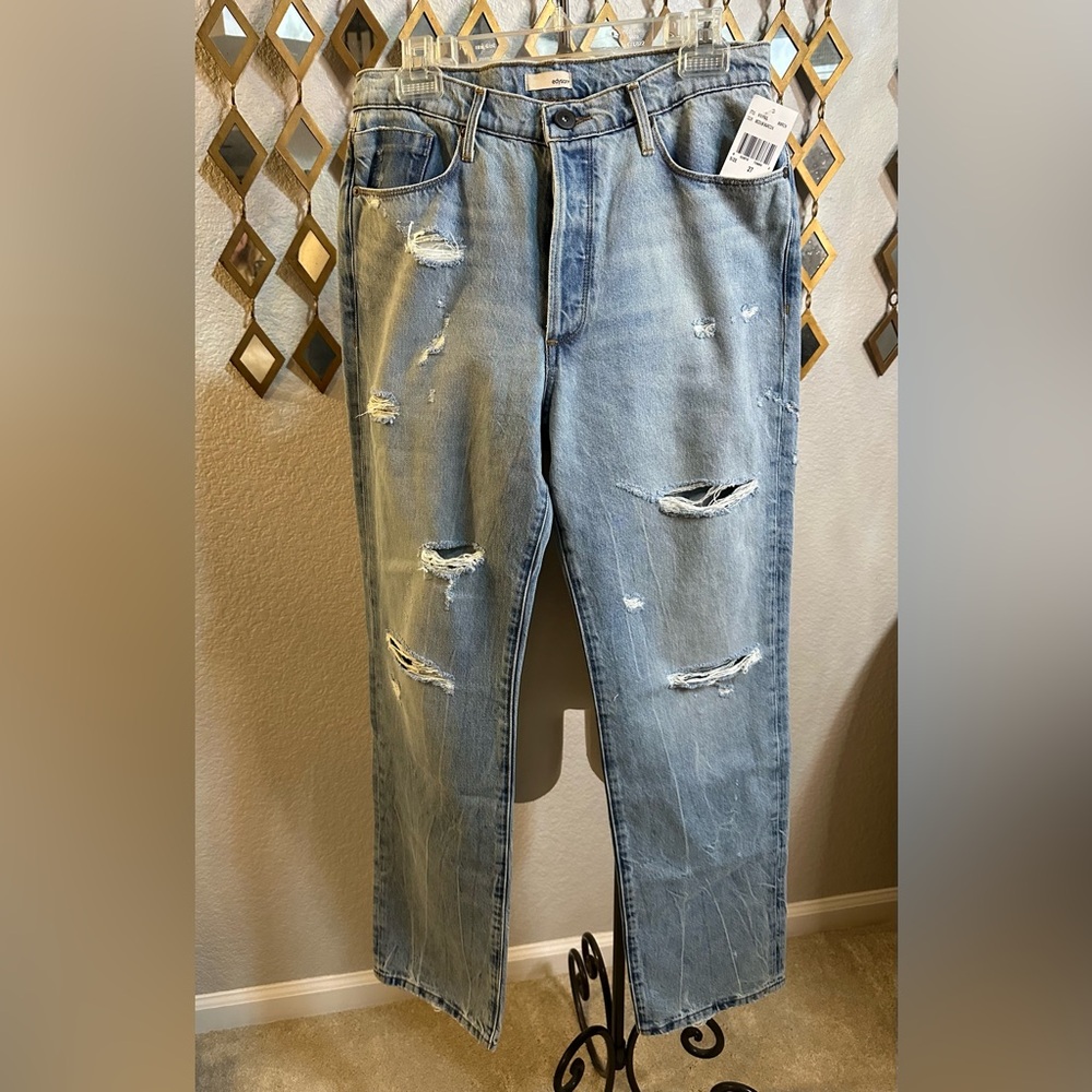 NWT Edyson Loose Fit High Rise Light Blue Jeans
